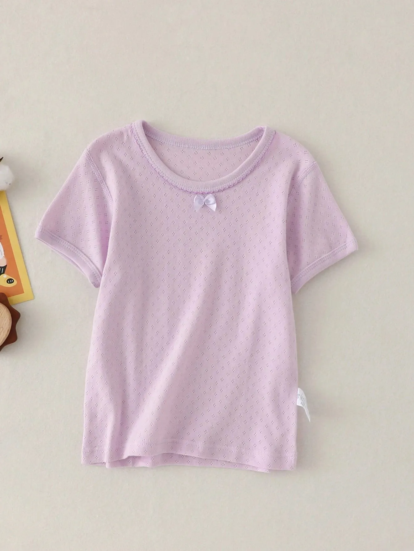 2pcs Cute And Comfortable Short Sleeve T-Shirt For Young Girls