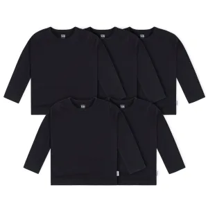 5-Pack Baby & Toddler Black Long Sleeve Tees