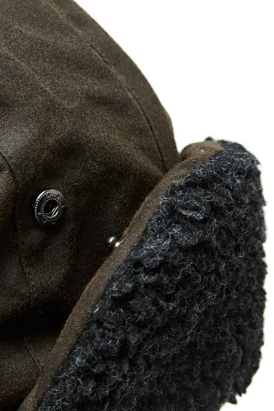 Barbour Trapper Hat-Morar Fleece Lined-Olive-MHA0710OL71