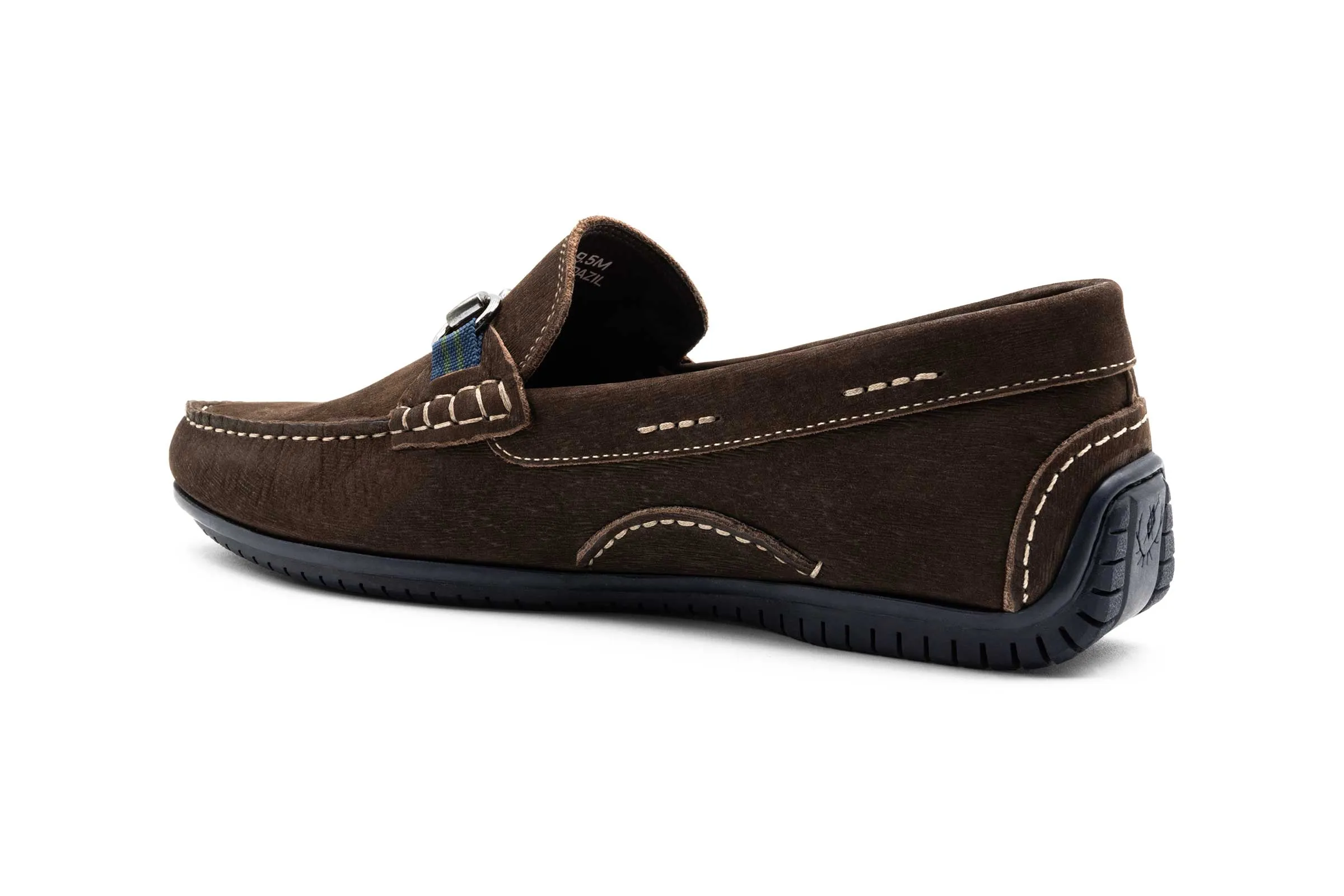 Bermuda Suede Horse Bit Loafers - Cafe