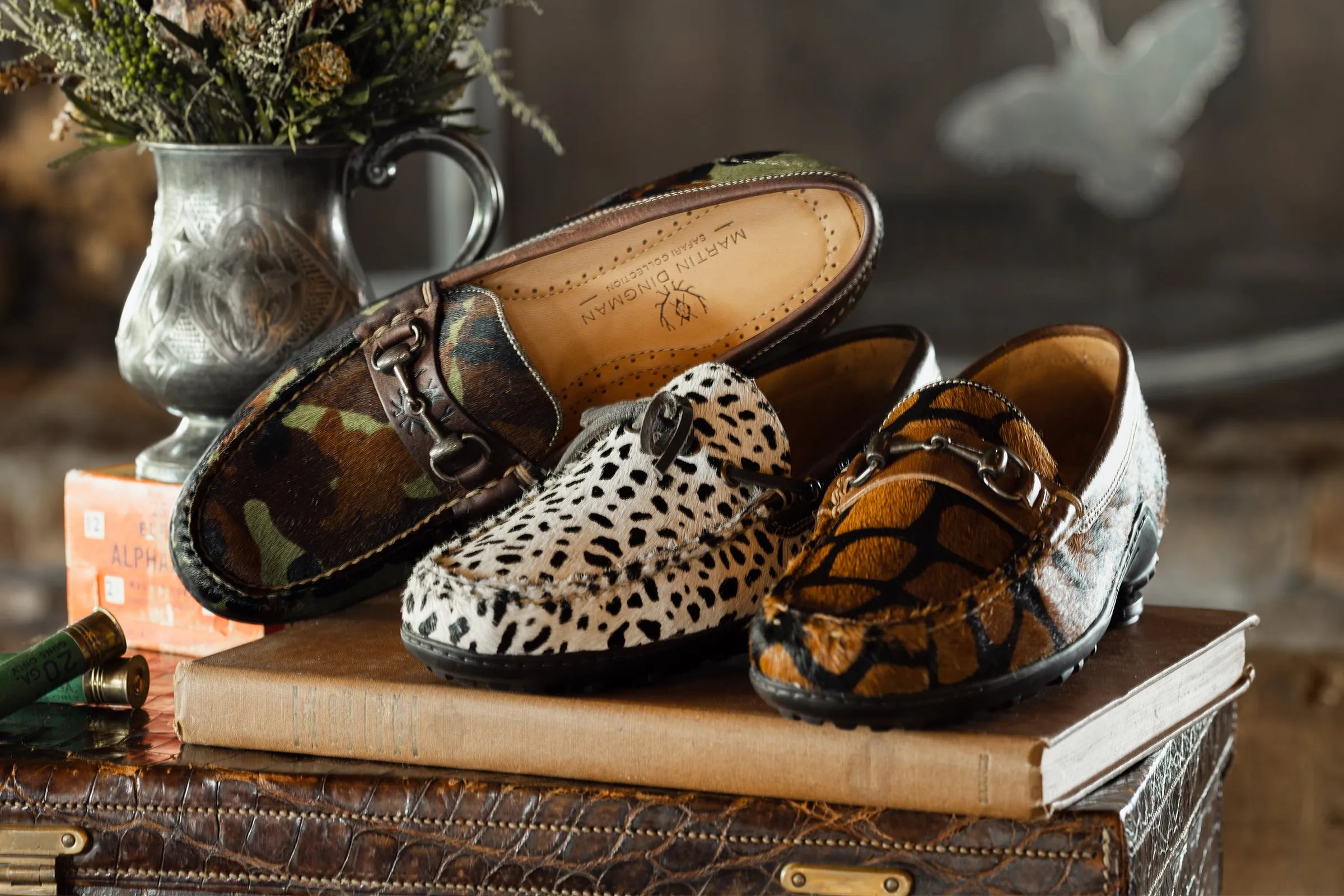 Bill "Hair On" Leather Horse Bit Loafers - Camo