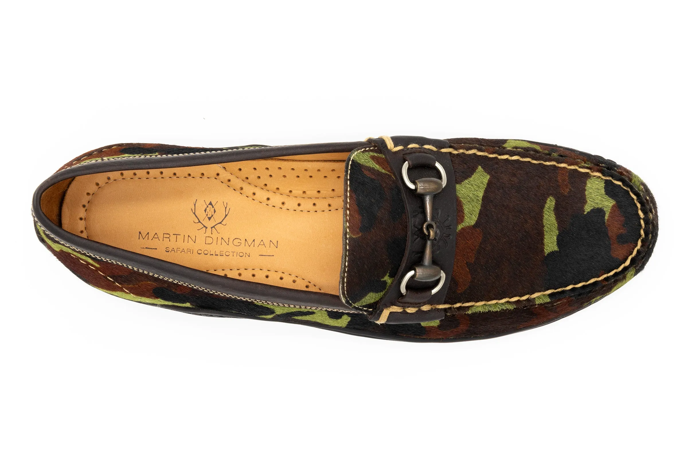 Bill "Hair On" Leather Horse Bit Loafers - Camo