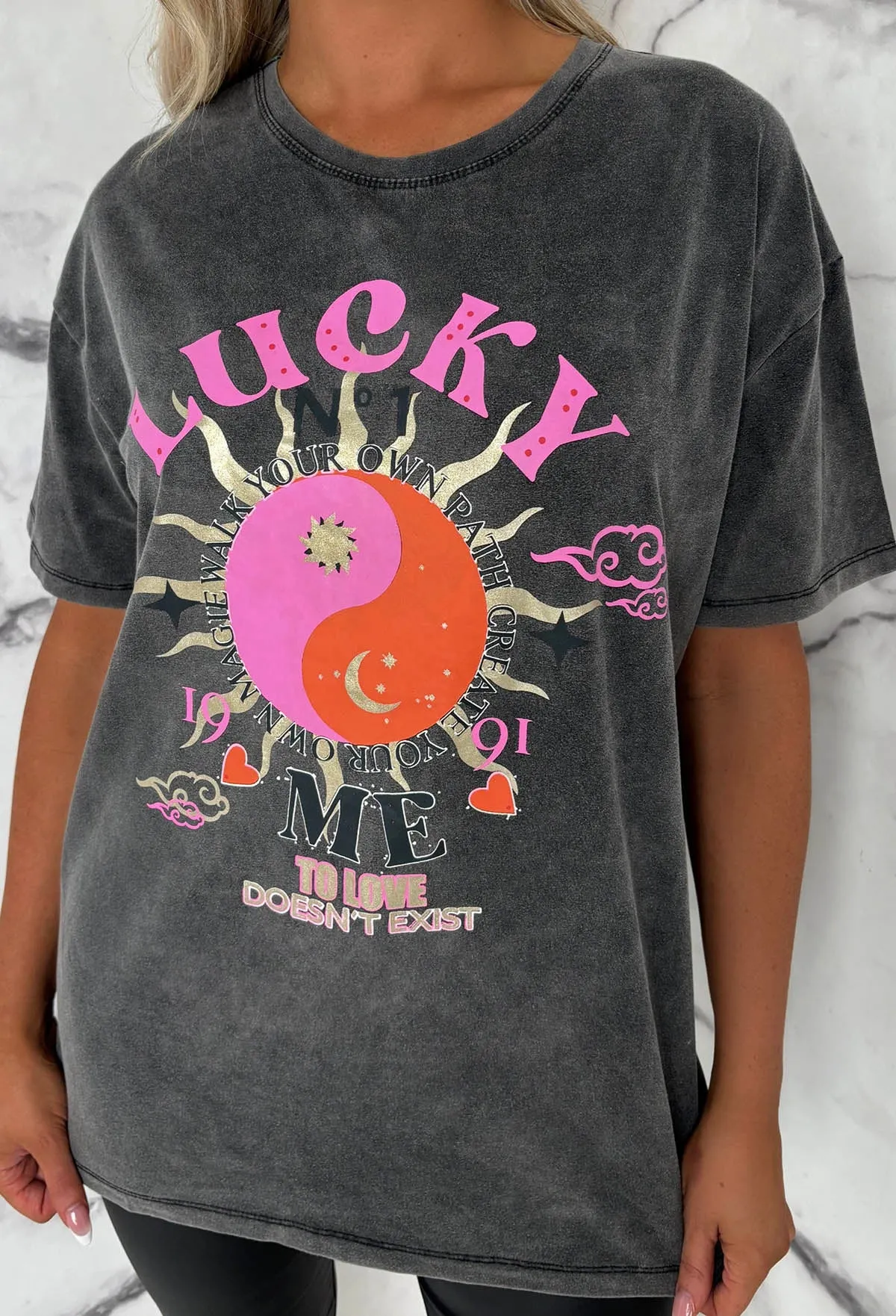 Bold Charm Grey Lucky T-Shirt