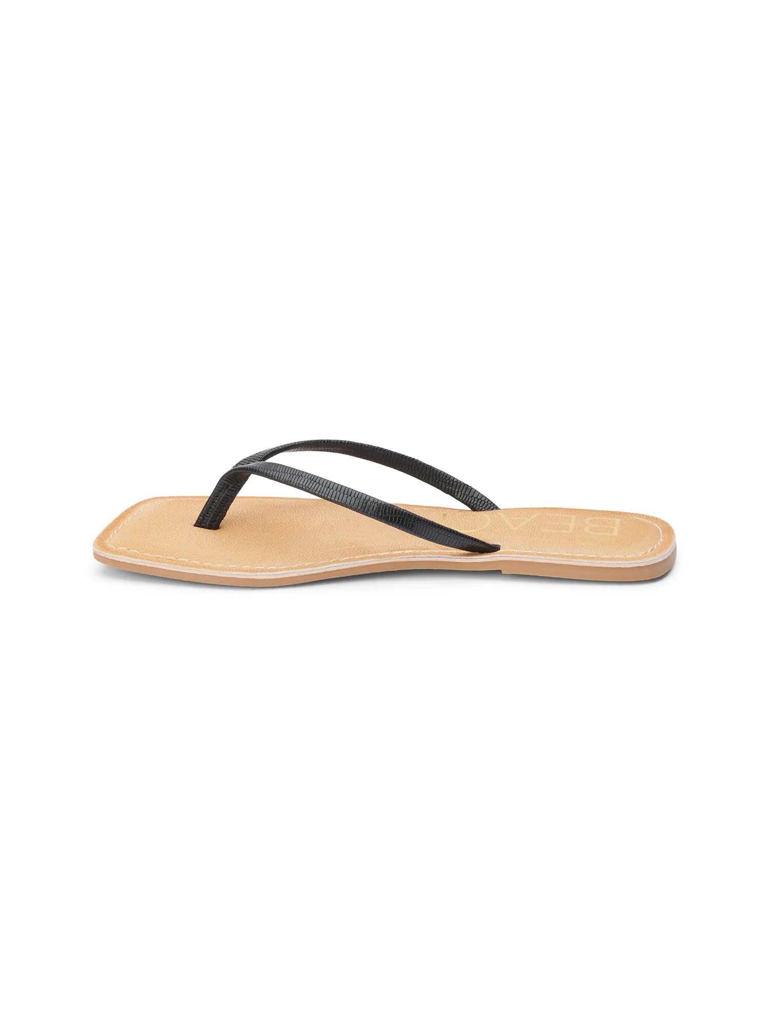 Bungalow Sandal in Black Lizard