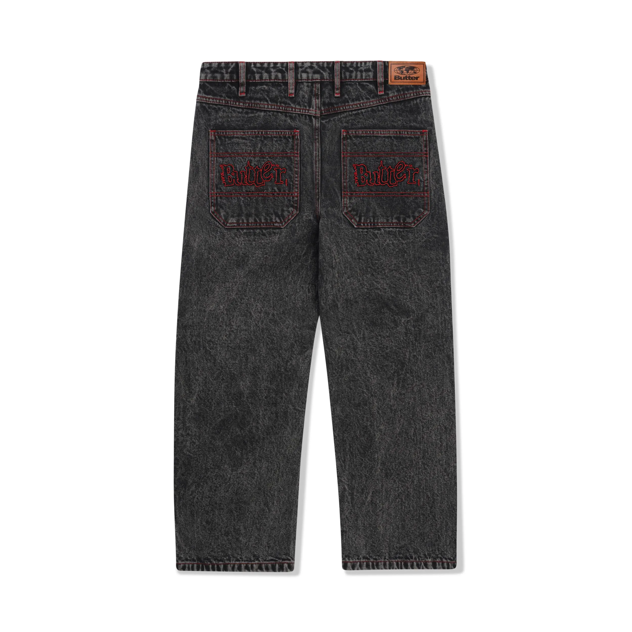 Butter Goods Breakdown Relaxed Denim Jeans Acid Wash Black