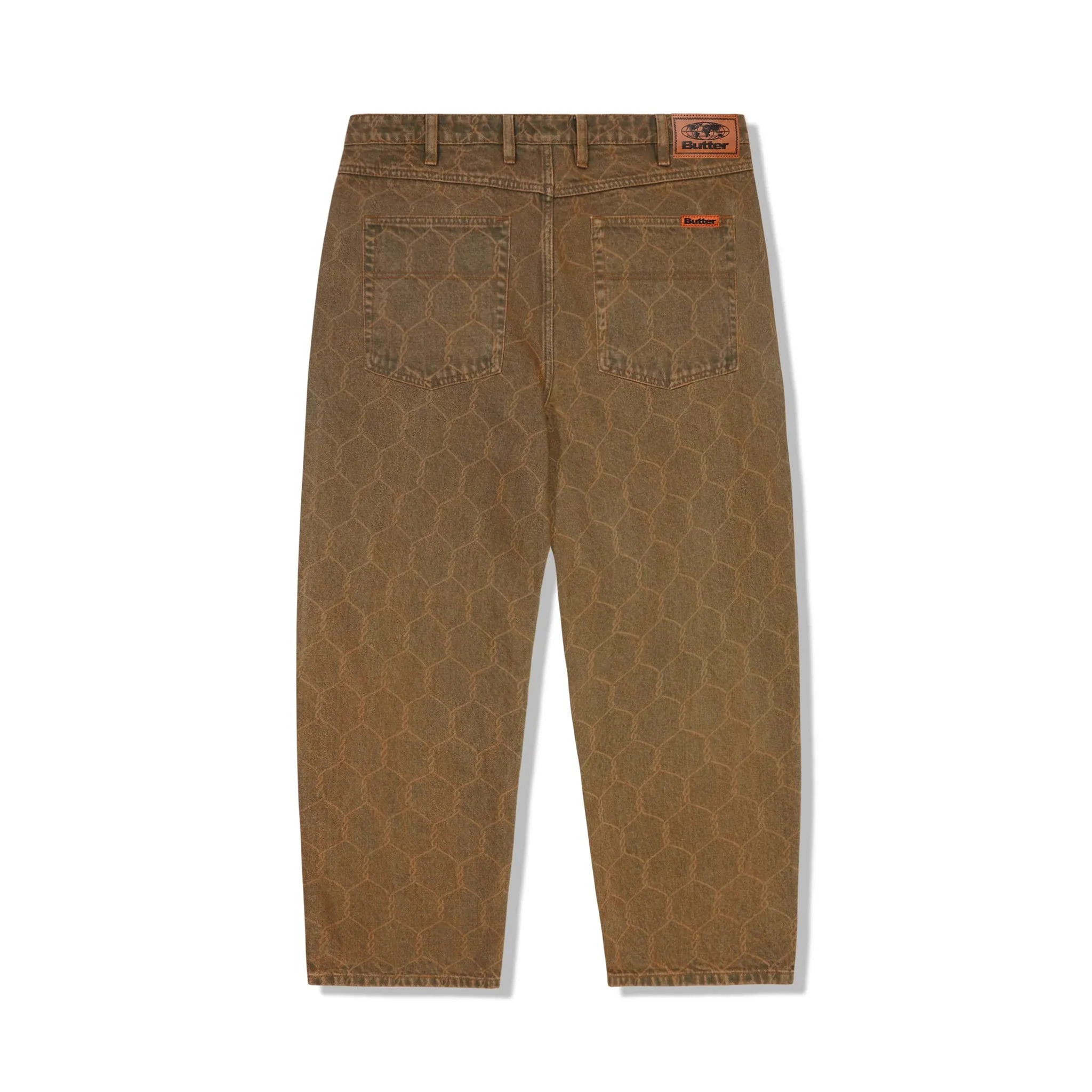 Butter Goods - Chain Link Denim Pants (Washed Brown)