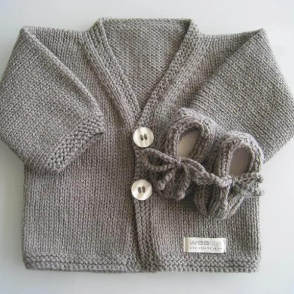 Cardigan and Booties Set