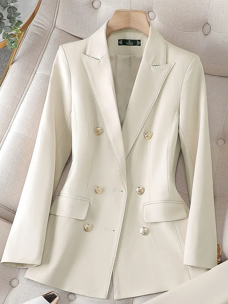 CAROLINE SUITS Women's Elegant Stylish Fashion Office Professional Solid Color Light Blue Sky Blue Blazer Jacket