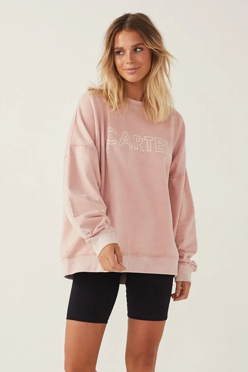 Cartel & Willow - Piper Sweater - Pink Sandwash