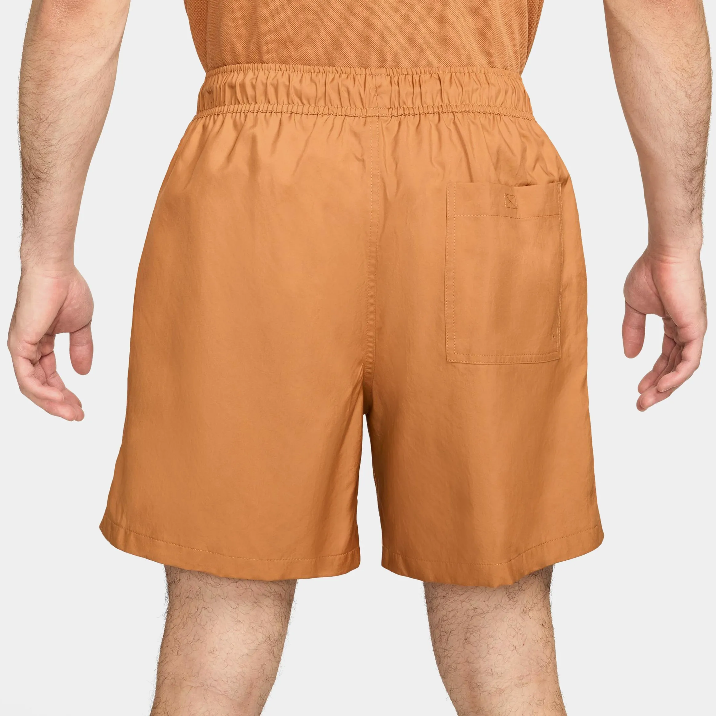 Club Woven Flow Mens Shorts (Orange/White)