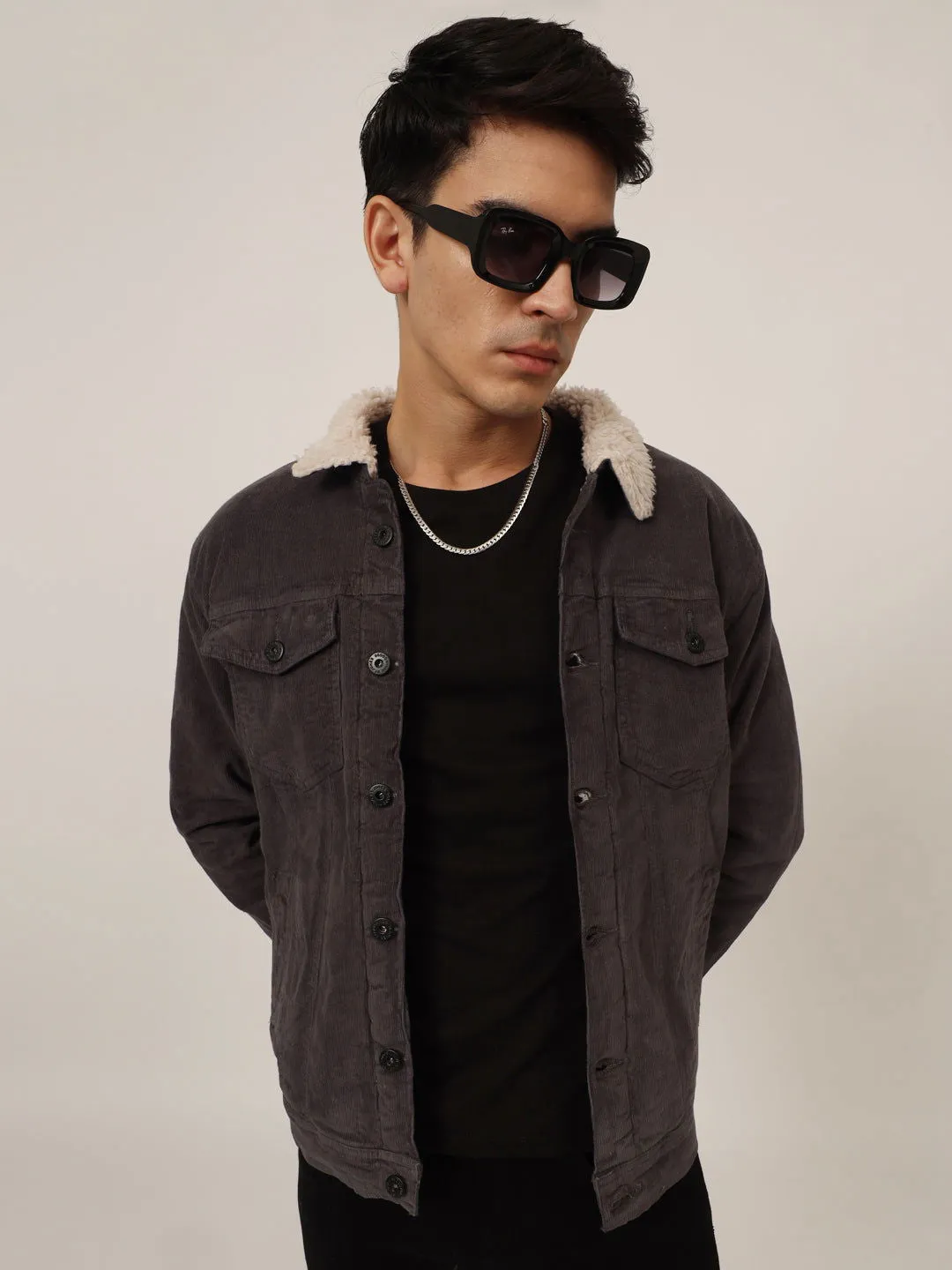 Dark grey corduroy jacket