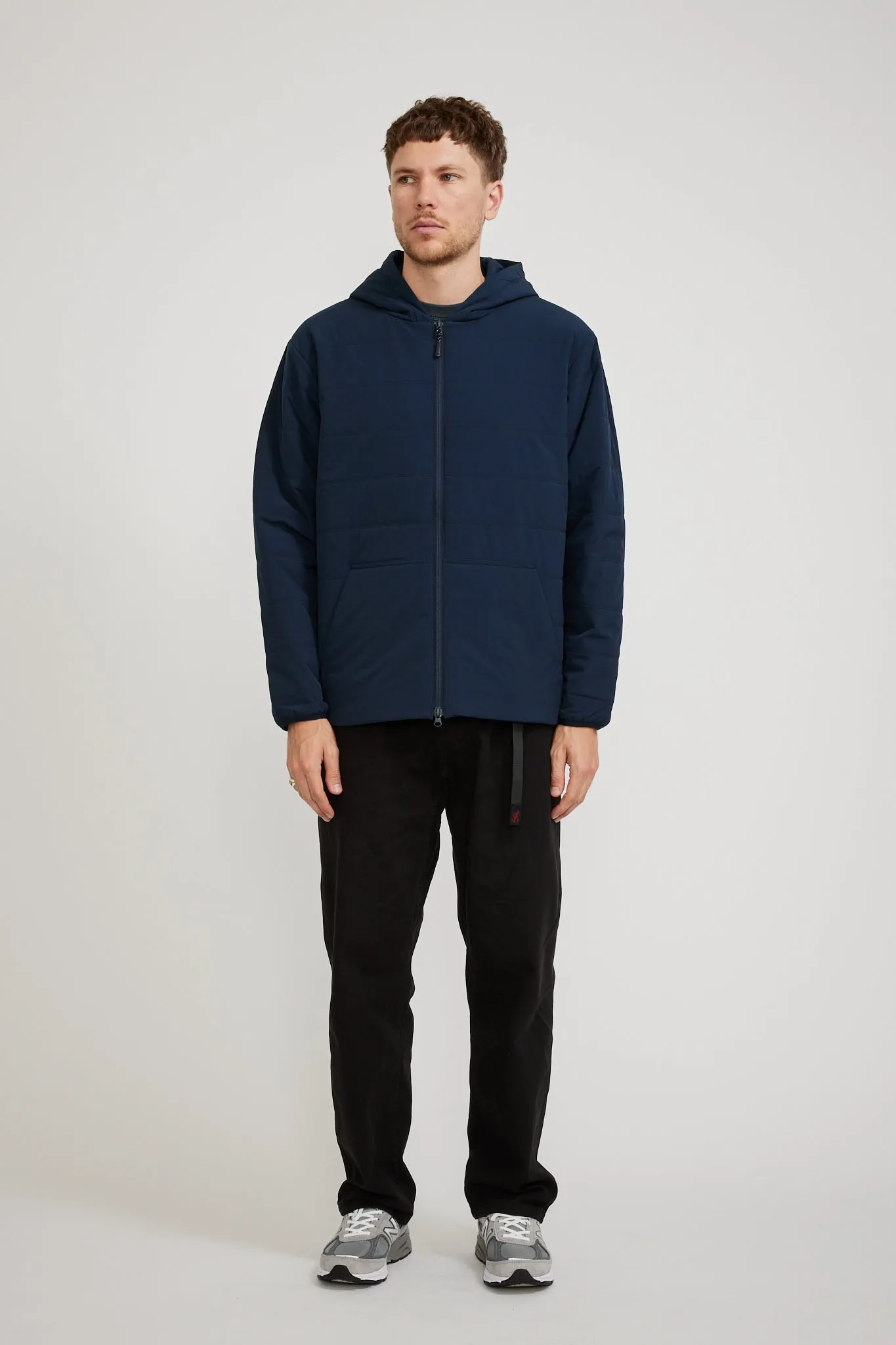 Flexible Insulated Zip Up Hoodie Navy