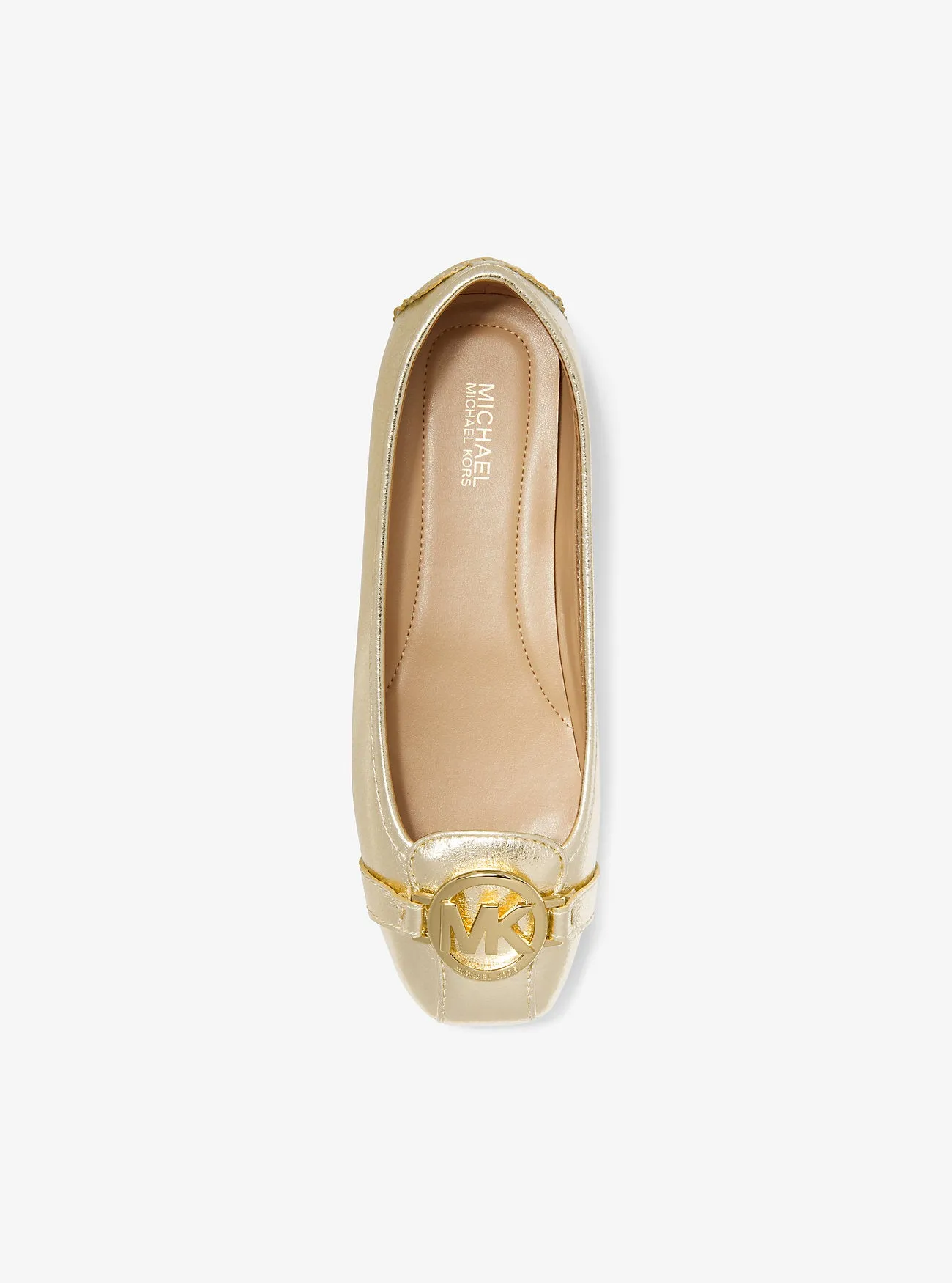 Fulton Michael Kors Metallic Leather Loafers, Yellow