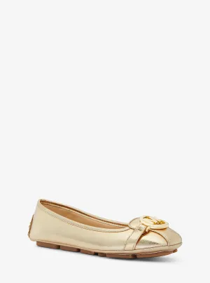 Fulton Michael Kors Metallic Leather Loafers, Yellow