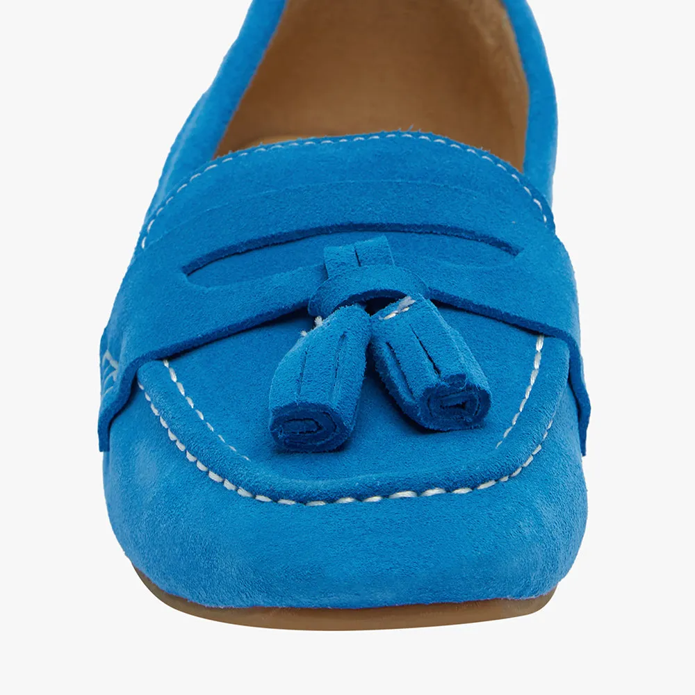 Gemma Blue Suede Loafer