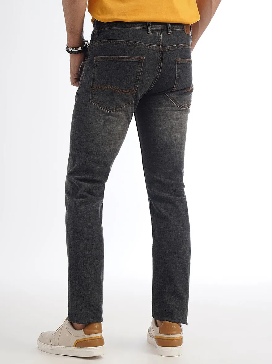 Grey Washed Slim Fit Jeans | Greenfibre