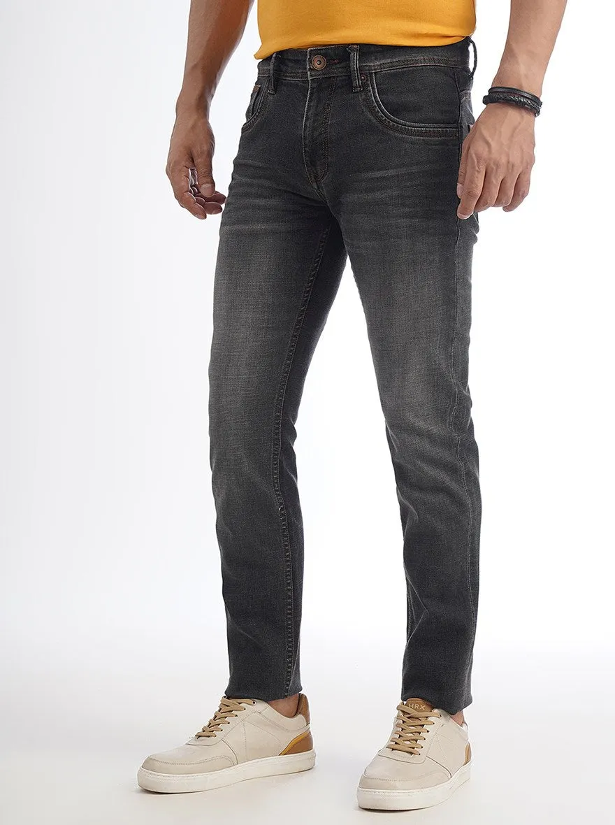 Grey Washed Slim Fit Jeans | Greenfibre