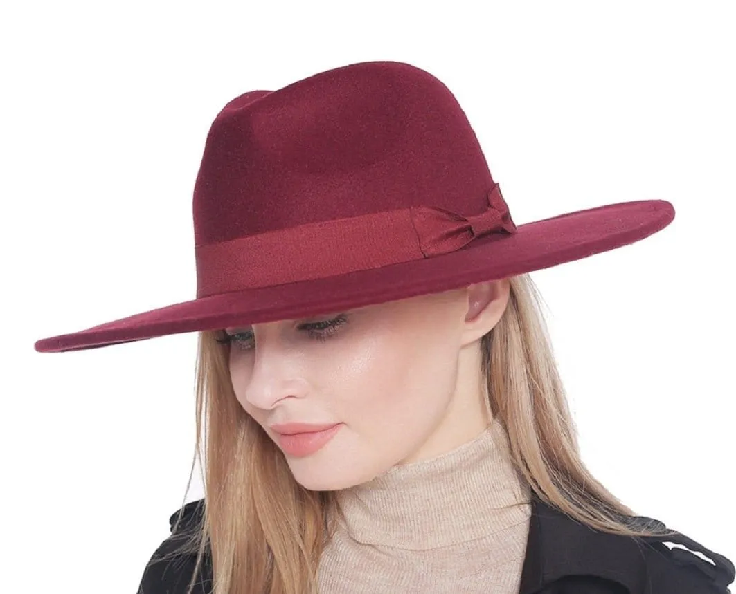 H3041 Fedora Brim Ribbon Band Hat