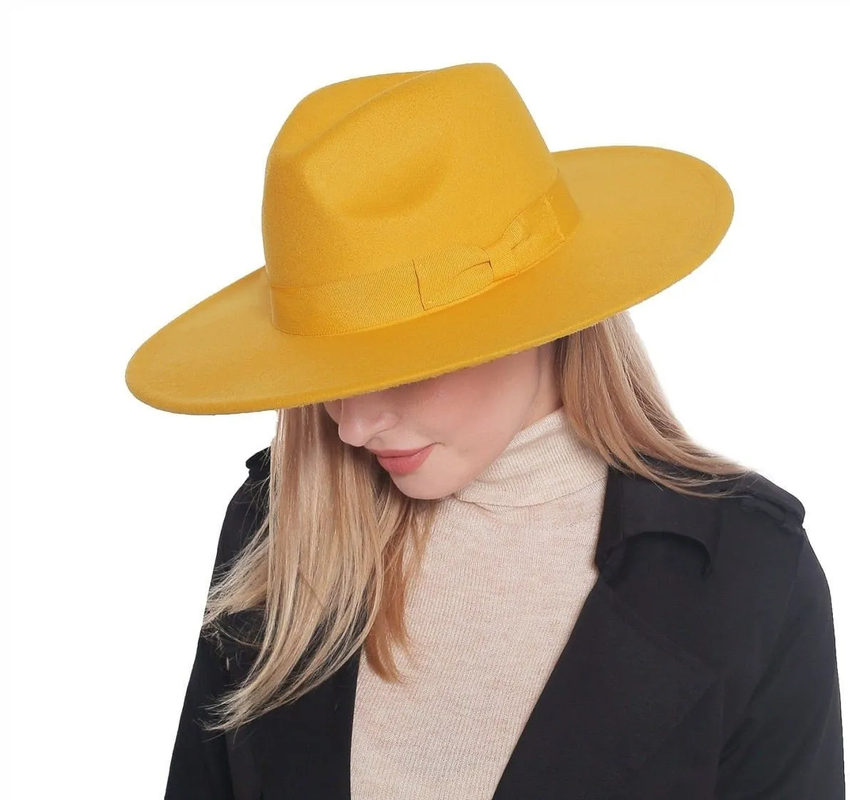 H3041 Fedora Brim Ribbon Band Hat