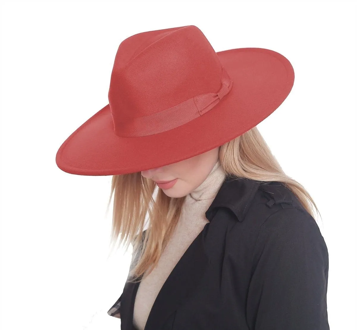 H3041 Fedora Brim Ribbon Band Hat