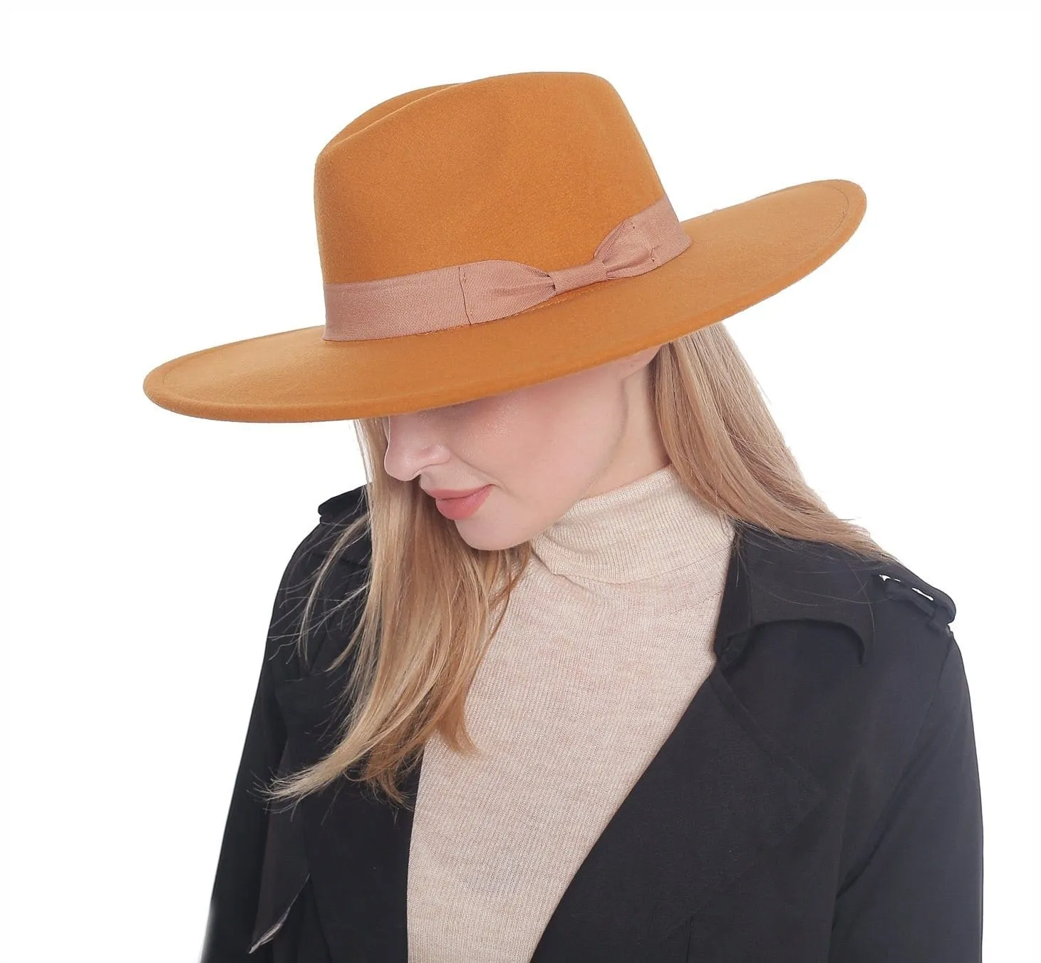 H3041 Fedora Brim Ribbon Band Hat