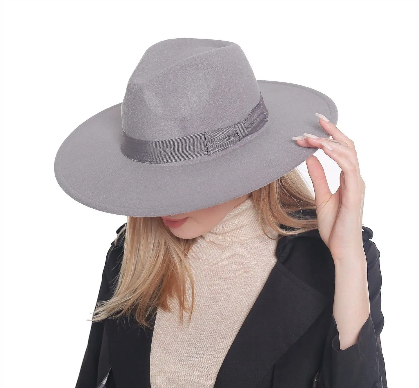 H3041 Fedora Brim Ribbon Band Hat