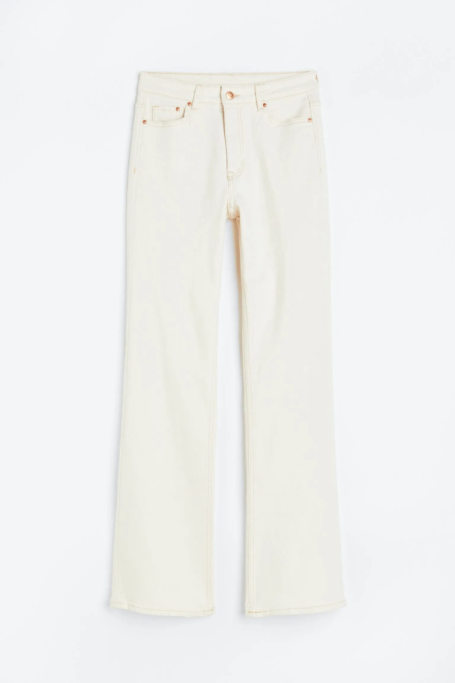 H&M Bootcut High jeans, cream