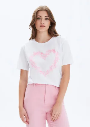 HEART PETALS WIDE T-SHIRT