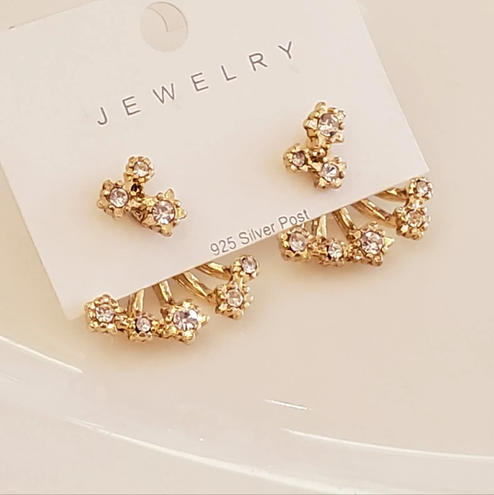 Jackets Earrings With Sparkly Gold Stars