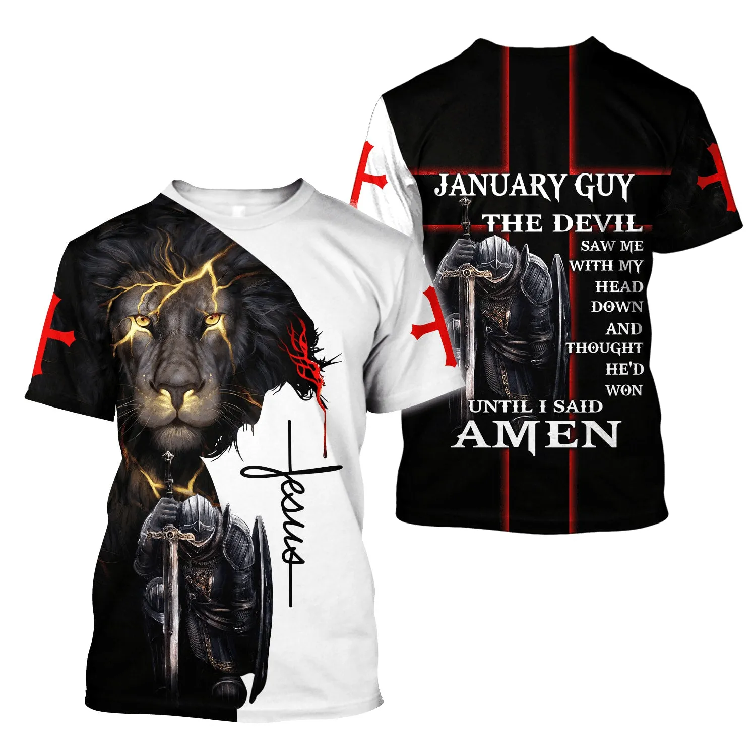 January Guy Until I Said Amen Jesus Shirt - Christian 3D Shirt