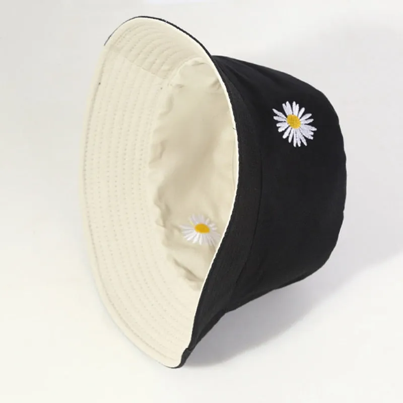 Little Daisies Double-Sided Bucket fishing Hats