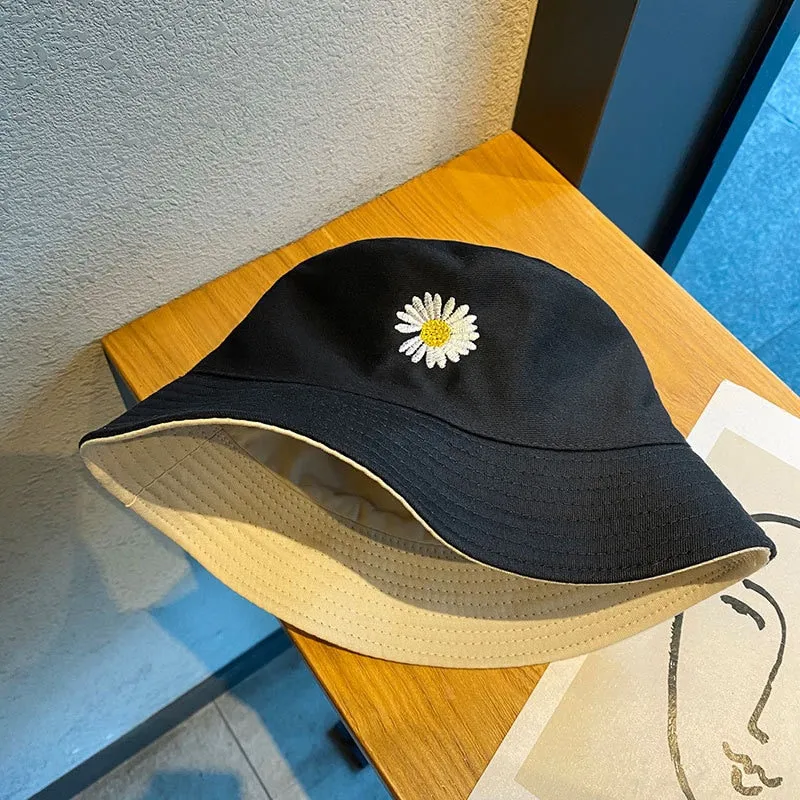 Little Daisies Double-Sided Bucket fishing Hats