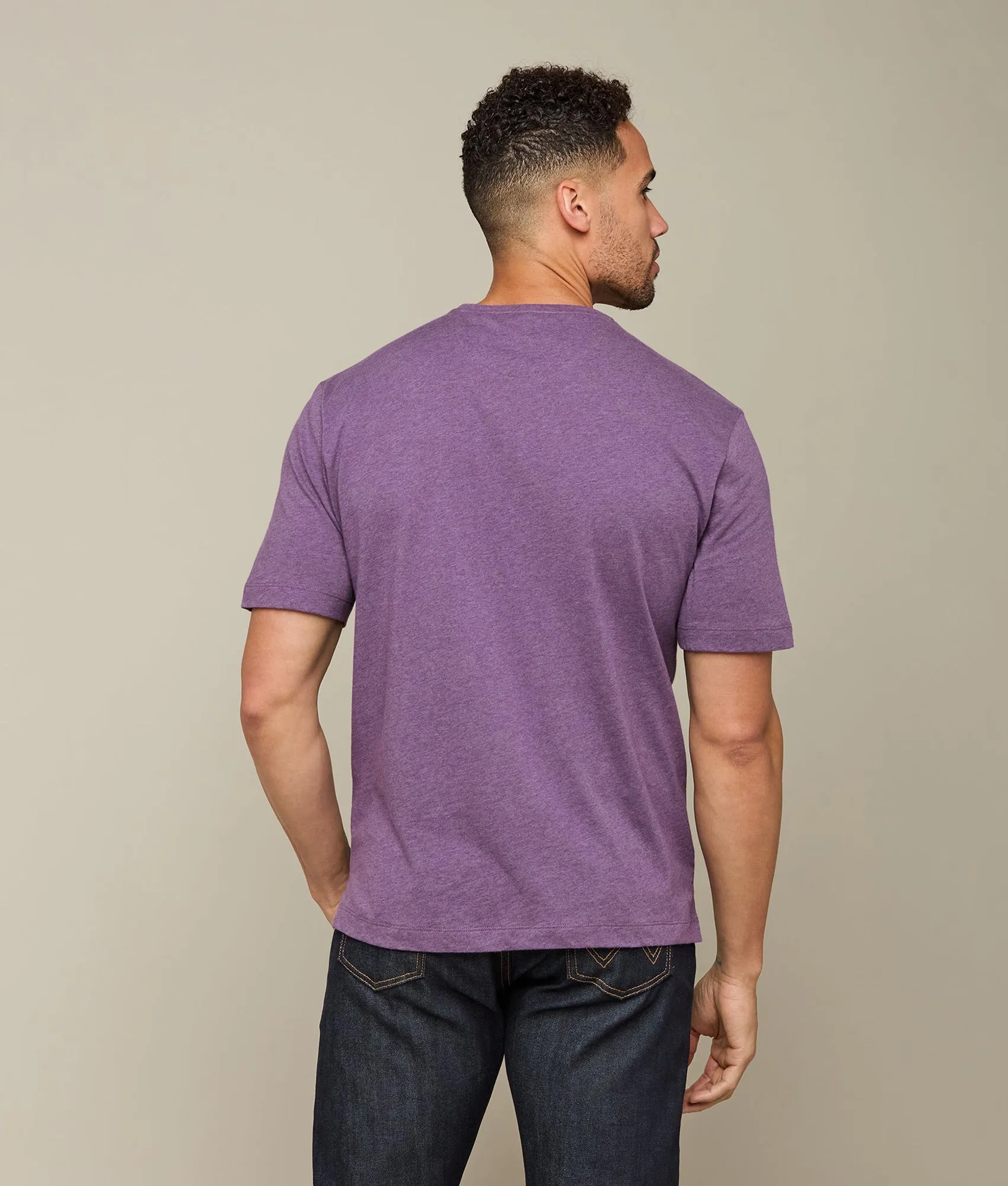 Lucchese Pima Cotton Tee :: Purple Melange