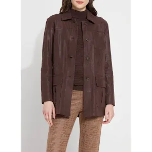 Lysse Lora Foil Faux Suede Utility Jacket