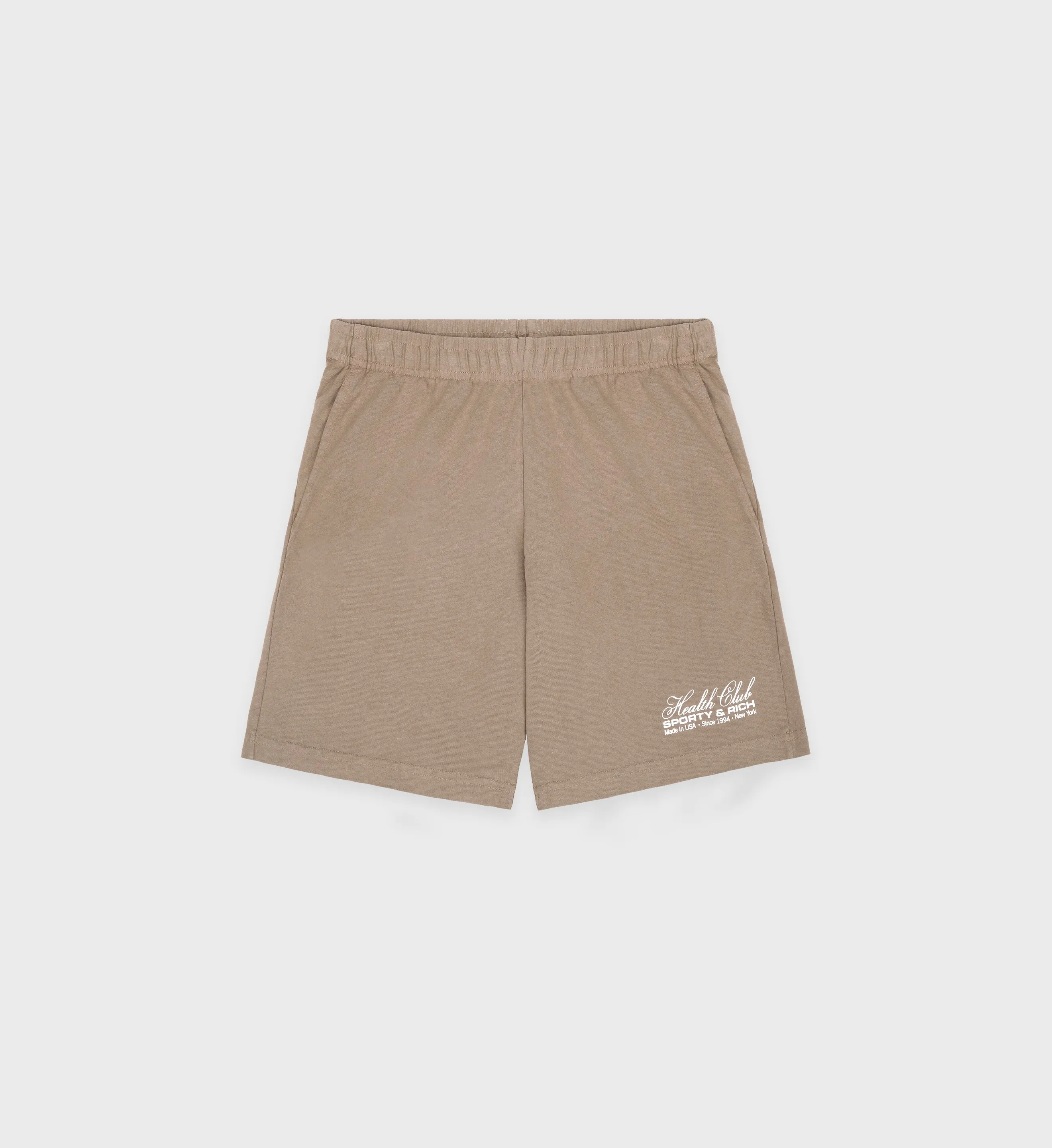 Made In USA Gym Short - Espresso/White