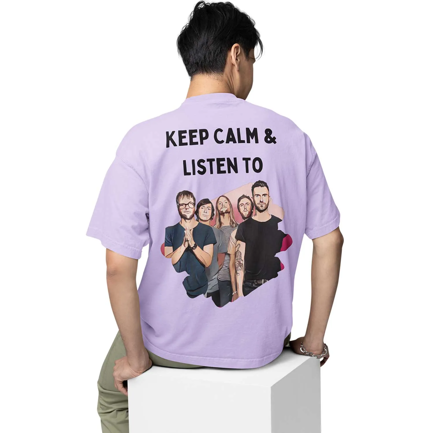 Maroon 5 Oversized T shirt - Keep Calm And Listen To M5