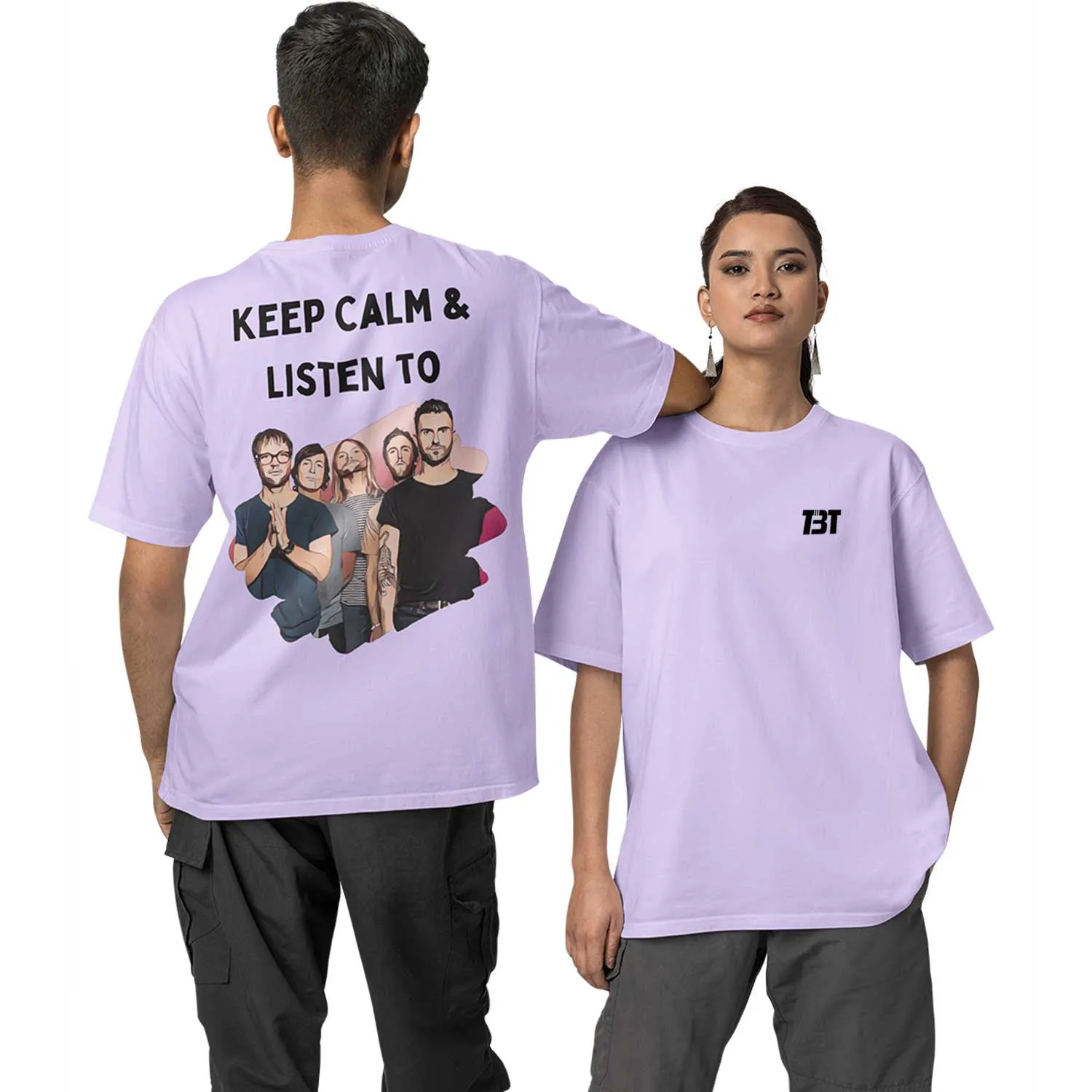 Maroon 5 Oversized T shirt - Keep Calm And Listen To M5