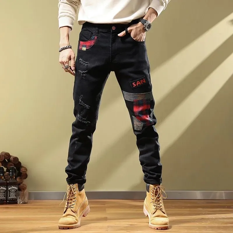 Men's Casual Comfort Patchwork Jeans