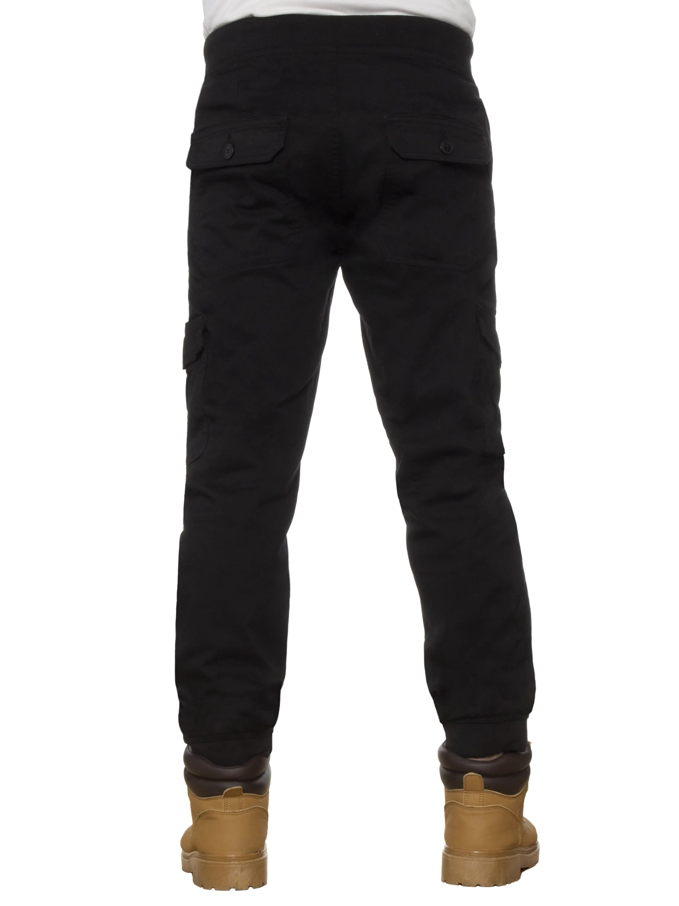 Mens Cuffed Combat Basic Jeans | Enzo Designer Menswear