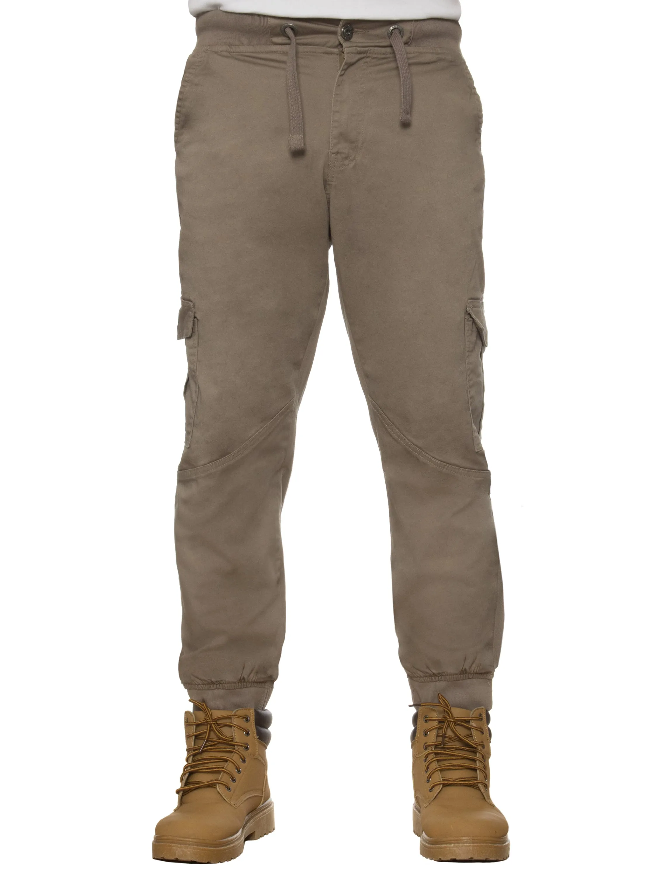 Mens Cuffed Combat Basic Jeans | Enzo Designer Menswear