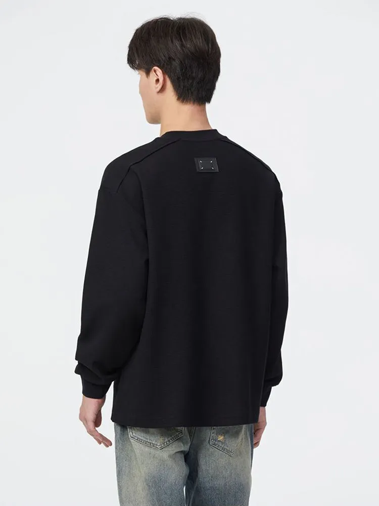 Minimalist Loose Fit Patch Pocket Hoodie