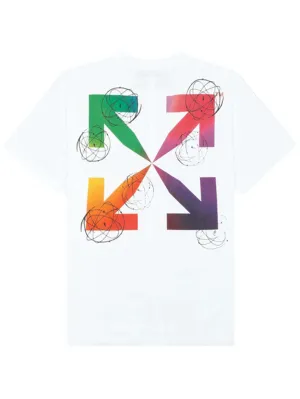 OFF-WHITE x Futura Oversized Fit Atoms T-Shirt White/Multicolor