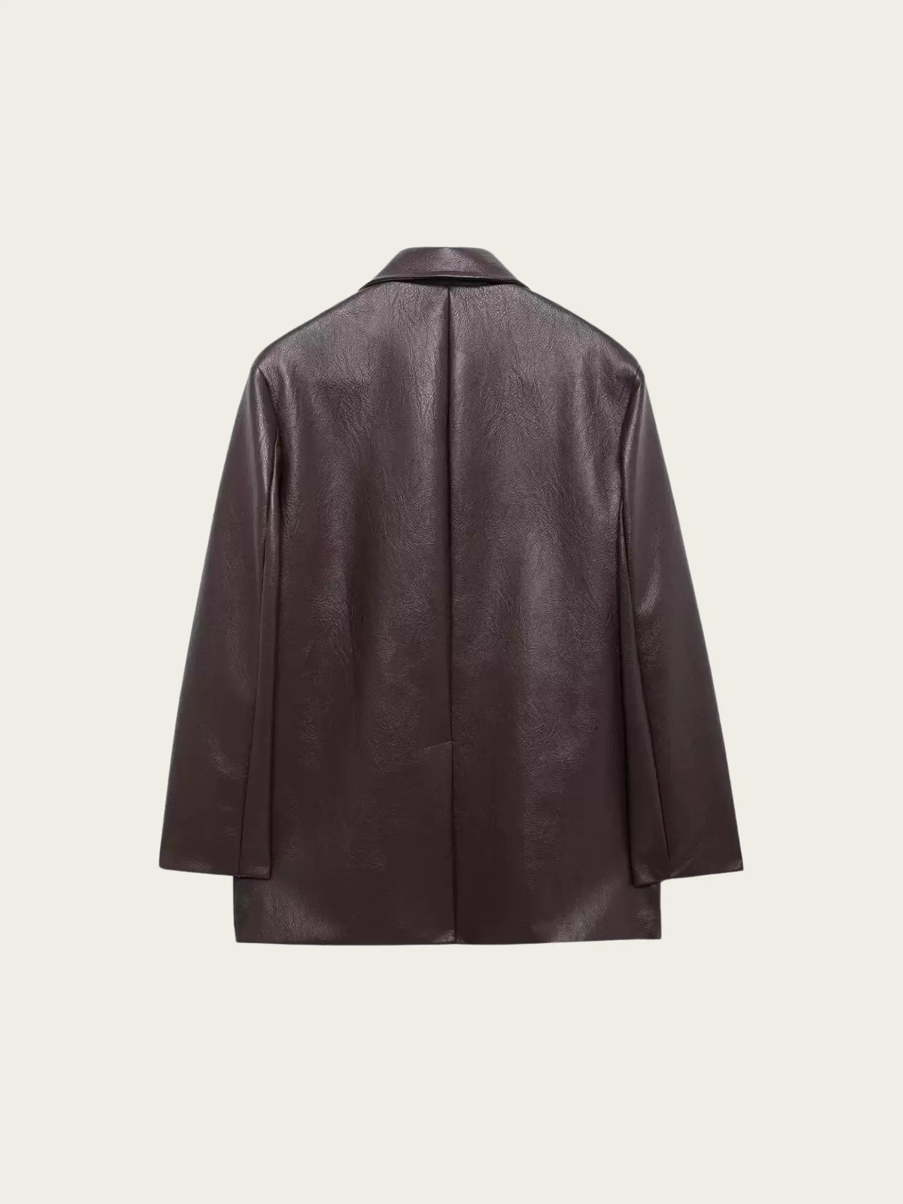 Phoebe Oversized Faux Leather Blazer