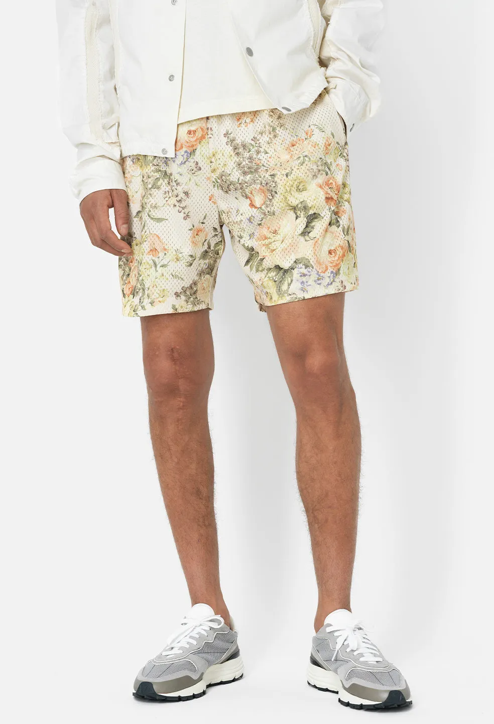 Practice Shorts / Beige Tuscan Floral