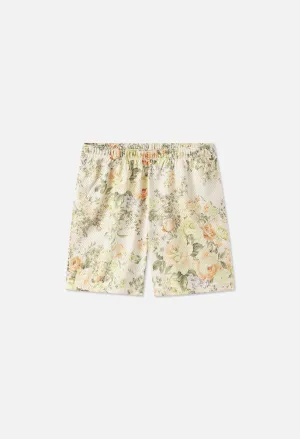 Practice Shorts / Beige Tuscan Floral