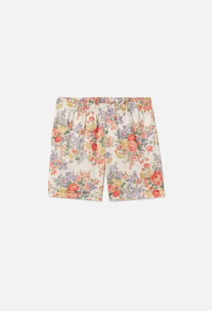 Practice Shorts / Ivory Tuscan Floral