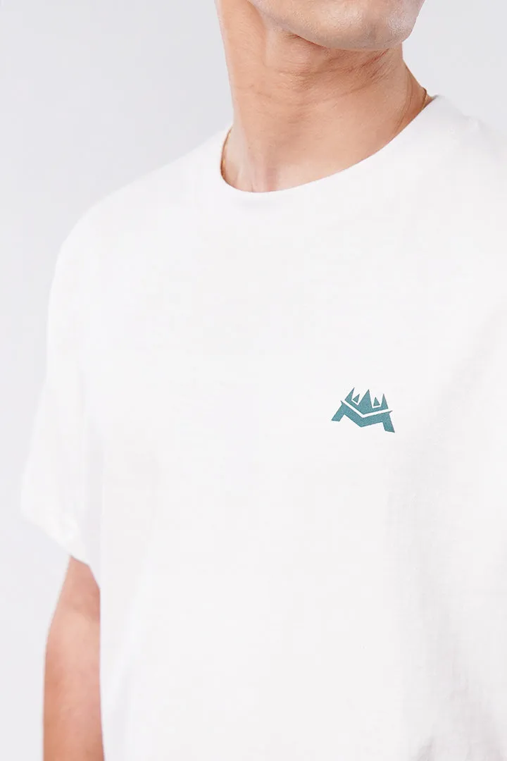 Printed Oversized T-Shirt - White