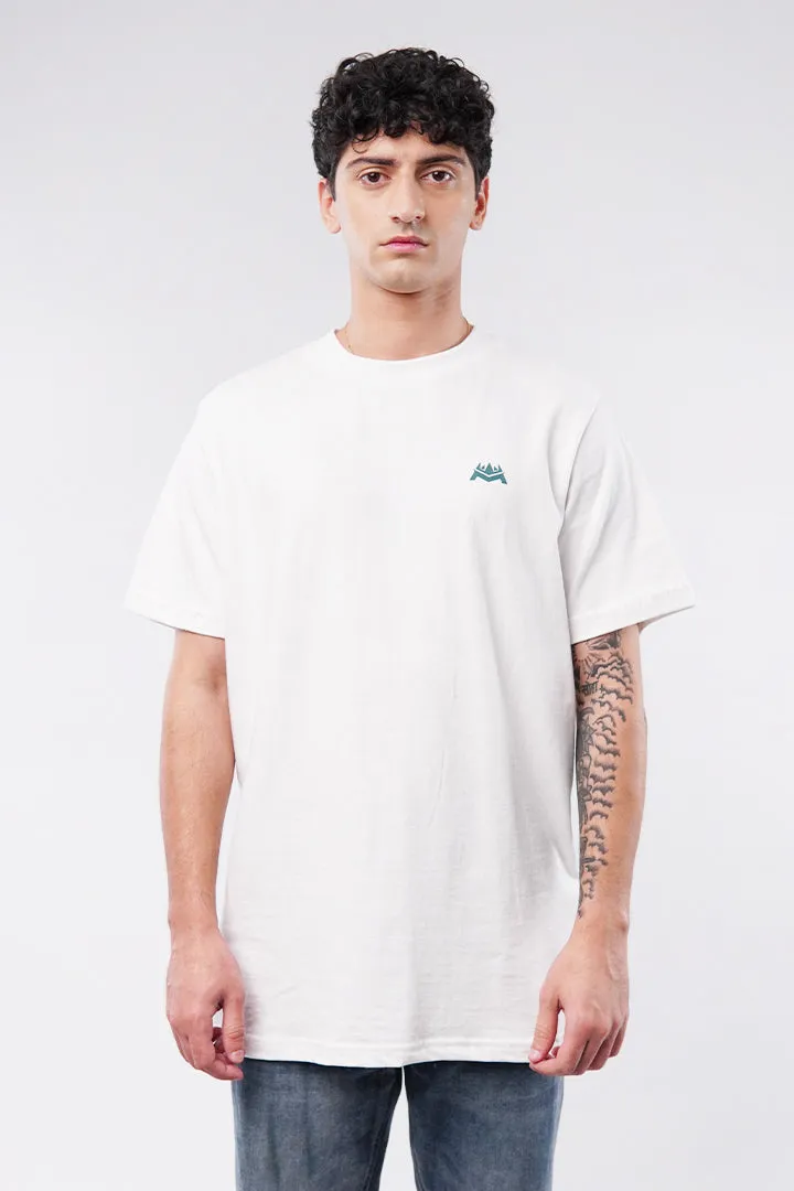 Printed Oversized T-Shirt - White