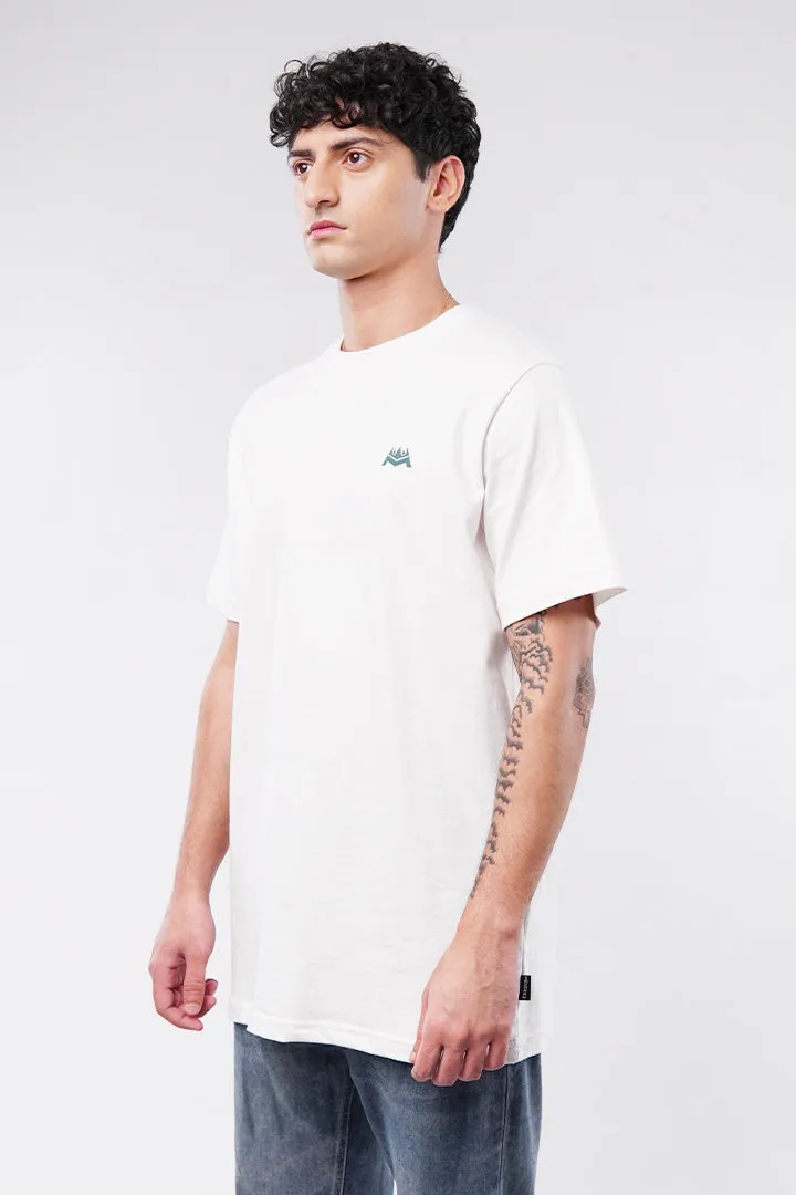 Printed Oversized T-Shirt - White