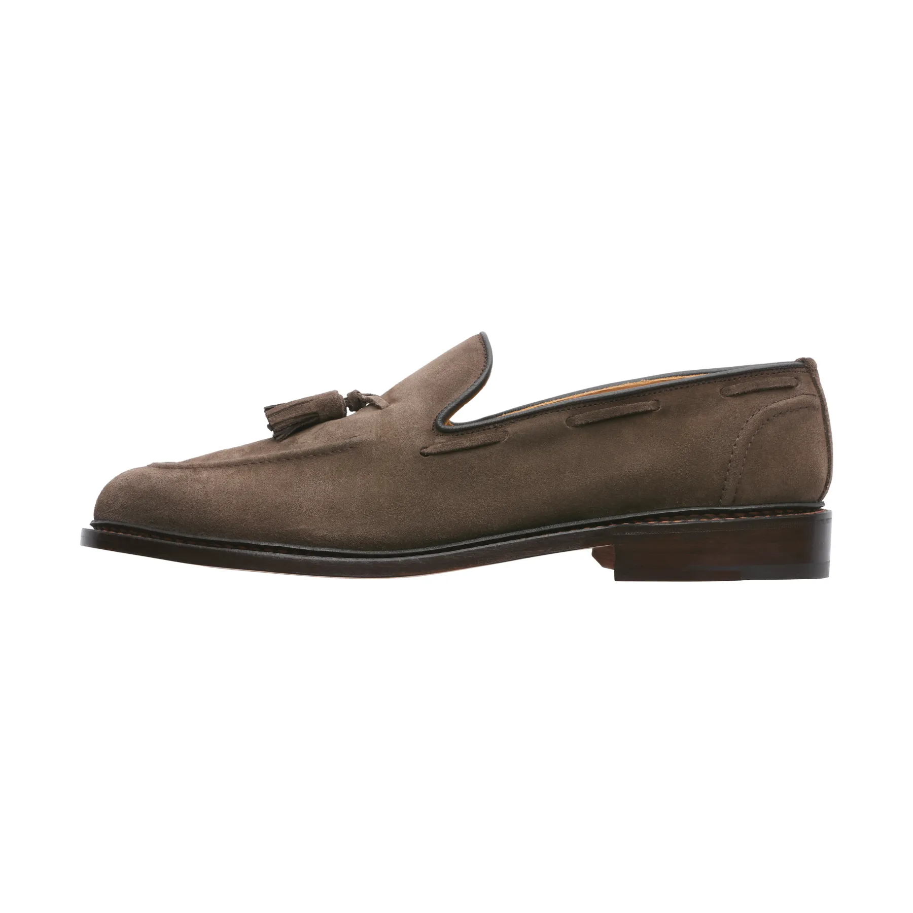 "Elton" Ultra-Flex Suede Tassel Loafer in Olive Green